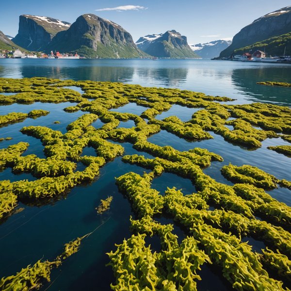 Quelle croisière propose des excursions pour visiter des fermes d'algues en Norvège?