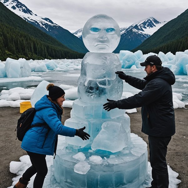 Où suivre un atelier de sculpture sur glace en Alaska, USA?